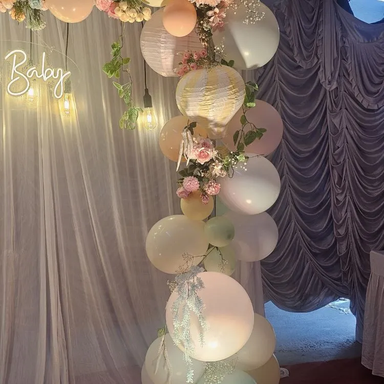 Classy Floral Baby Shower Backdrop